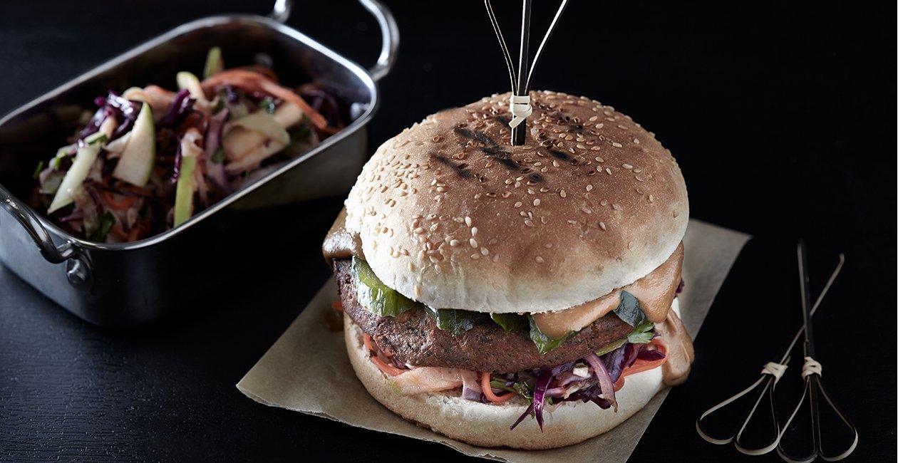 Burger Φαλάφελ με Γλυκιά Σάλτσα, Σόγιας και Ταχίνι